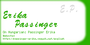 erika passinger business card